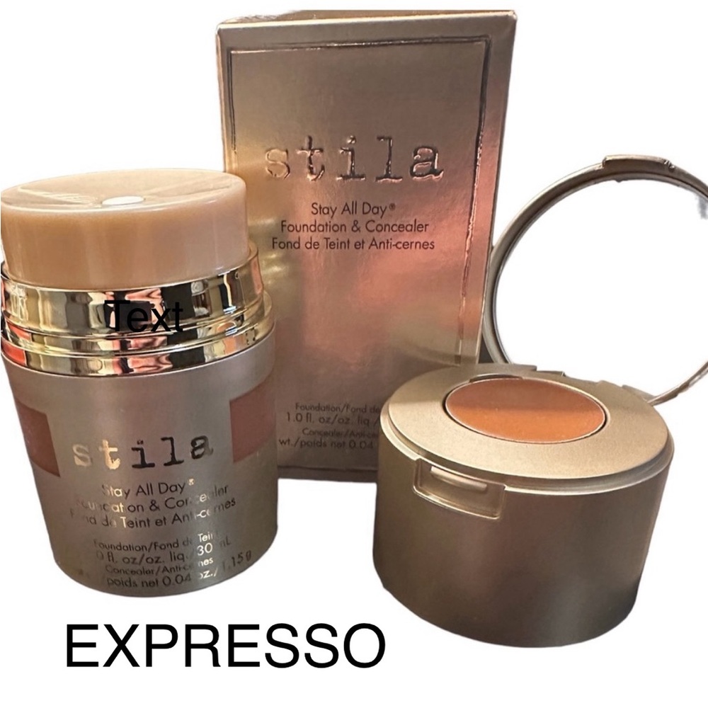 NIB Stila Stay All Day® Foundation (30mL) & Concealer (.04) Color: ESPRESSO